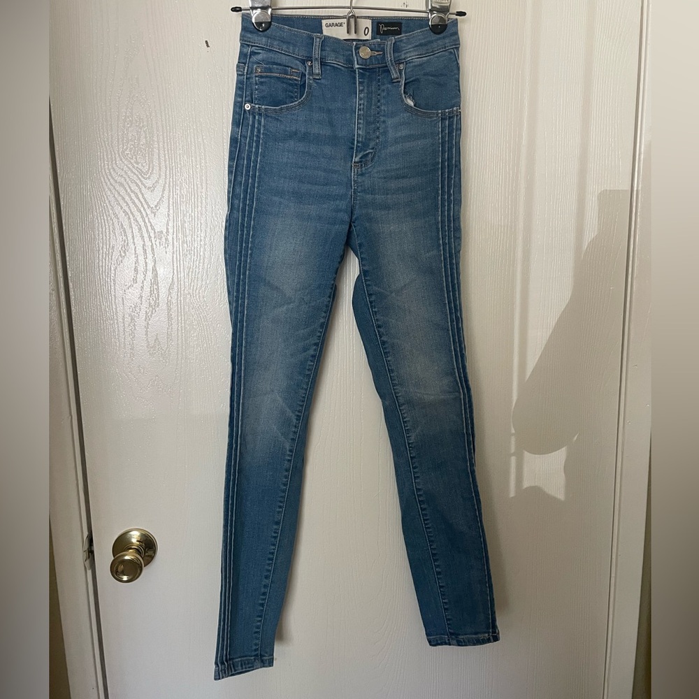 Garage || Ultra High Rise Skinny Jeans with Side Line Detailing